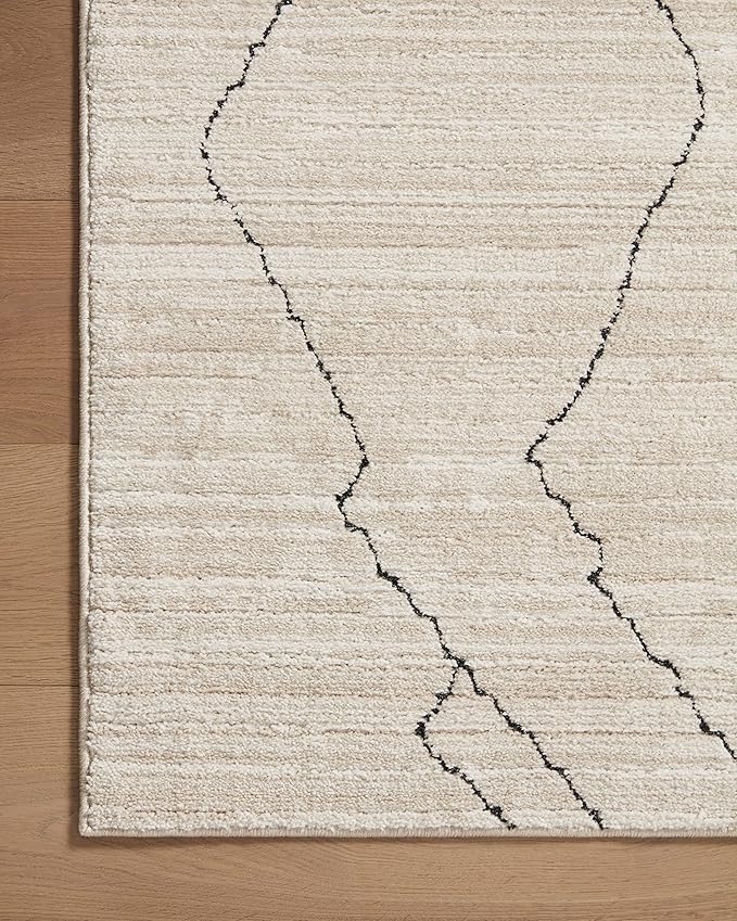 Loloi Darby Collection DAR-03 Sand/Charcoal 5'-3" x 7'-6" Area Rug