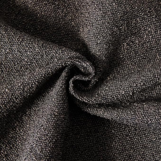 Boucle Decorative Throw Pillow Covers for Couch Set of 2, 20x20 inches, Dark Coffee