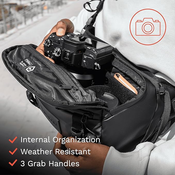 WANDRD ROGUE V1 6L Sling: Compact Camera Sling and Crossbody Bag with Fast Access, 3-Way Carry– Lightweight Everyday Bag Great for Travel, Photography, and Daily Use (Sedona Orange)