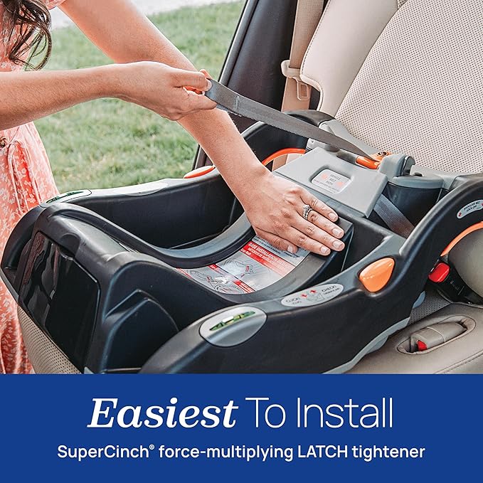 Chicco KeyFit 30 ClearTex Infant Car Seat and Base, Rear-Facing Seat for Infants 4-30 lbs., Includes Infant Head and Body Support, Compatible with Chicco Strollers, Baby Travel Gear | Slate/Grey