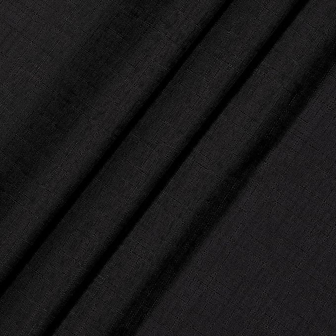 ECLIPSE Kendall Modern Blackout Thermal Rod Pocket Window Curtain for Bedroom or Living Room (1 Panel), 42" x 95", Black