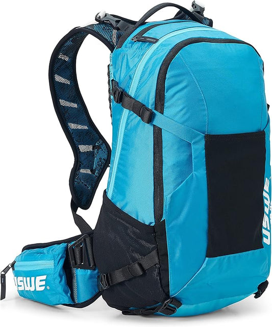 USWE Shred 16L Backpack, a High End Daypack for MTB, E-MTB, Mountain Bike, Blue
