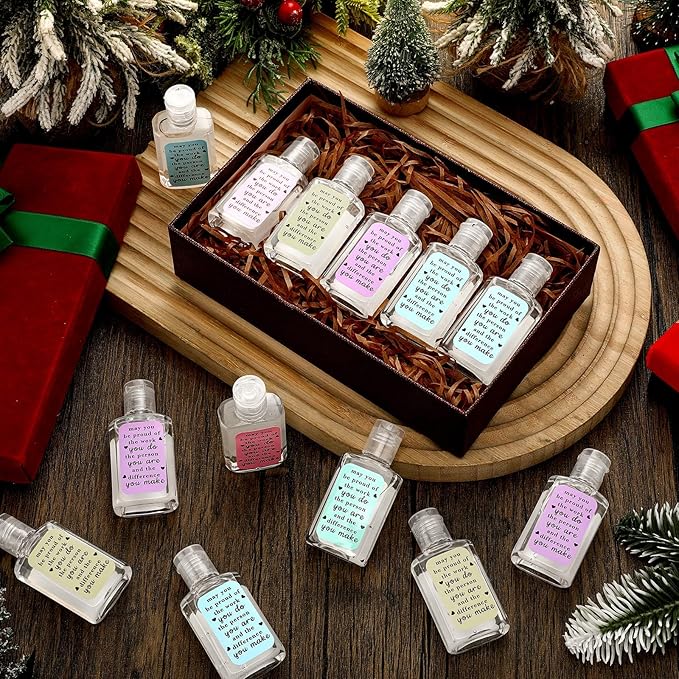 30 Pcs Thank You Gifts for Coworker Mini Hand Sanitize Gel Bulk Scent Hand Sanitizer Travel Size Inspirational Appreciation Gifts for Party Supplies Friends Teacher Employee
