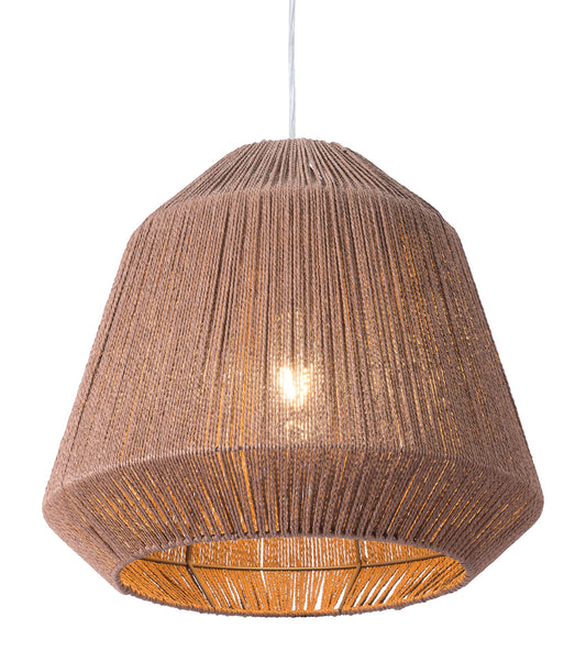 Zuo Impala Ceiling Lamp - Medium Brown Metal Light Fixture, Model 56093