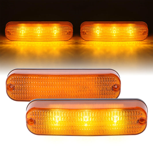 HECASA LED Flashing Amber Cab Light, 2Pcs, Compatible with John Deere Tractors 4040-4960, Plastic Material