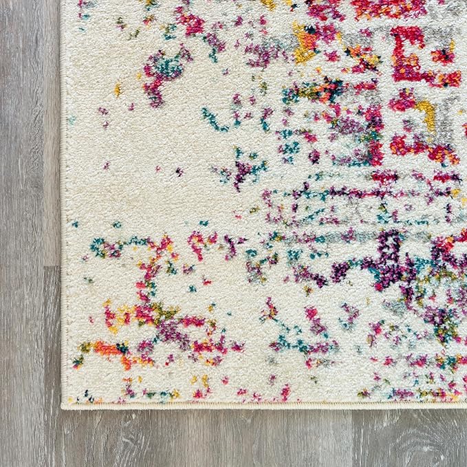 Rugs.com Arlington Collection Rug – 8x11 Light Multi Medium-Pile Rug Perfect for Living Rooms, Large Dining Rooms, Open Floorplans