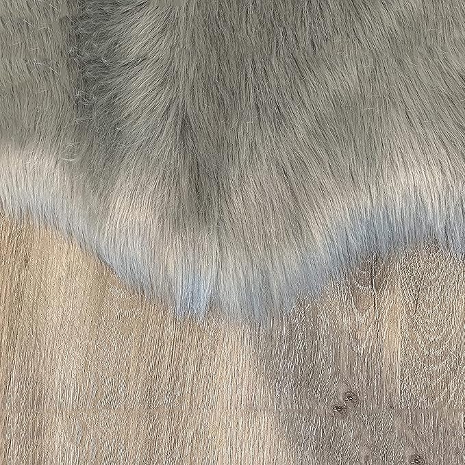 LAMBZY High Pile Super Soft Faux Sheepskin Rug (4'x6', Grey)