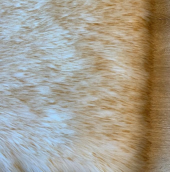 LAMBZY Faux Sheepskin Super Soft Hypoallergenic Silky Shag Bear Rug for Living Room, Kids Room, Sofa (2'x3', White/Brown Tips)