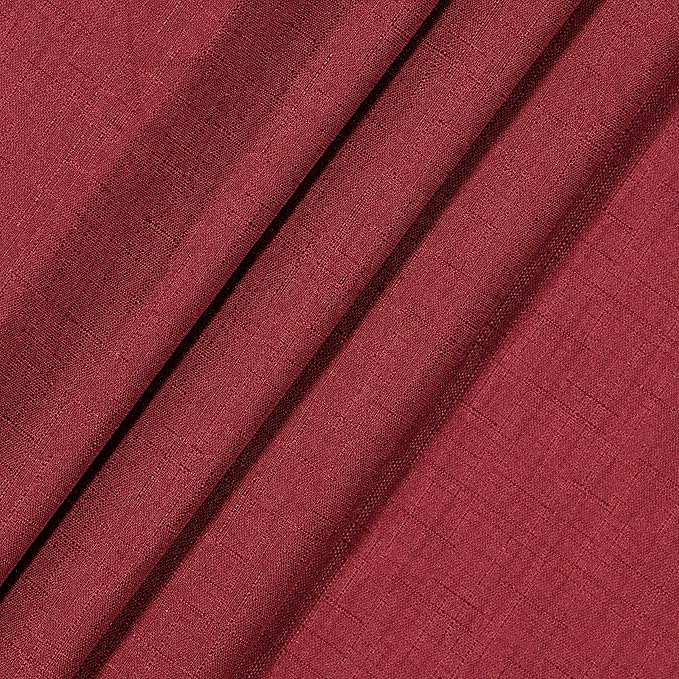 ECLIPSE Kendall Modern Blackout Thermal Rod Pocket Window Curtain for Bedroom or Living Room (1 Panel), 42 X 63, Ruby