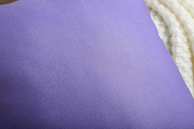 TangDepot Handmade Decorative Solid 100% Cotton Canvas Throw Pillow Covers /Pillow Shams, (18" x18" , Violet, 1 Count (Pack of 1))