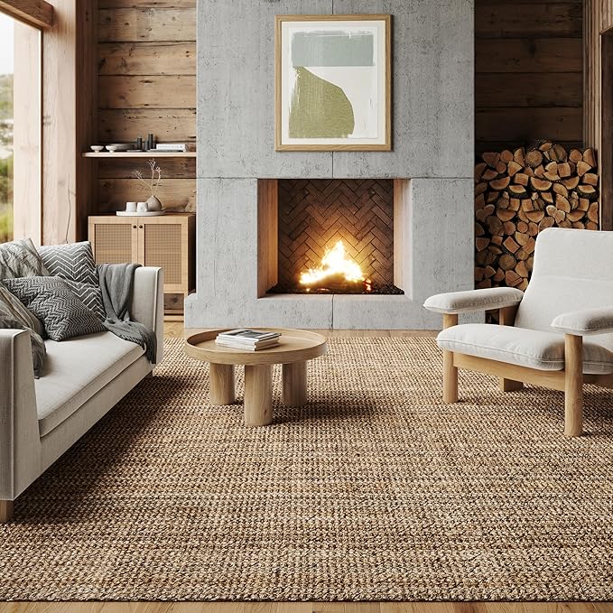 Nuloom Ashli Hand Woven, Natural, 9'6" x 13'6", Farmhouse, Jute, Soft and Textured, High Traffic, Stain Resistant, Easy Clean, Durable Area Rug for Bedroom, Living Room, Dining, Den, Foyer, Entryway