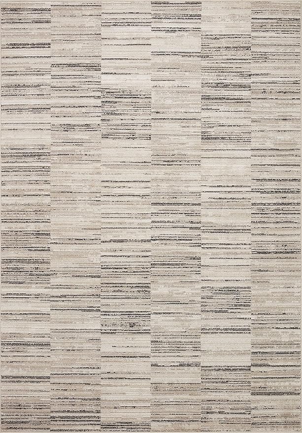 Loloi Darby Collection DAR-01 Charcoal/Sand 4'-0" x 6'-0" Accent Rug